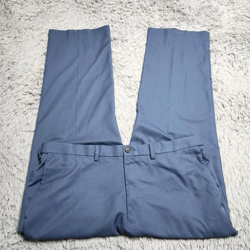 Haggar‎ Golf Pants Mens 40x30 Cool 18 Pro Classic Fit Dress Workwear Polyester